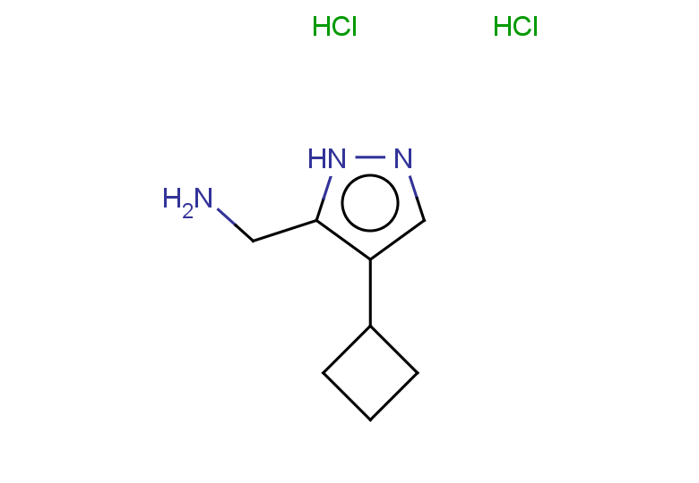 (4-cyclobutyl-1H-pyrazol-5-yl)methanamine dihydrochloride