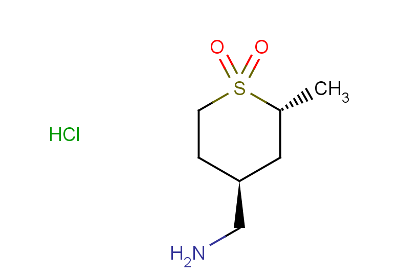 rac-(2R,4S)-4-(aminomethyl)-2-methyl-1lambda6-thiane-1,1-dione hydrochloride, trans