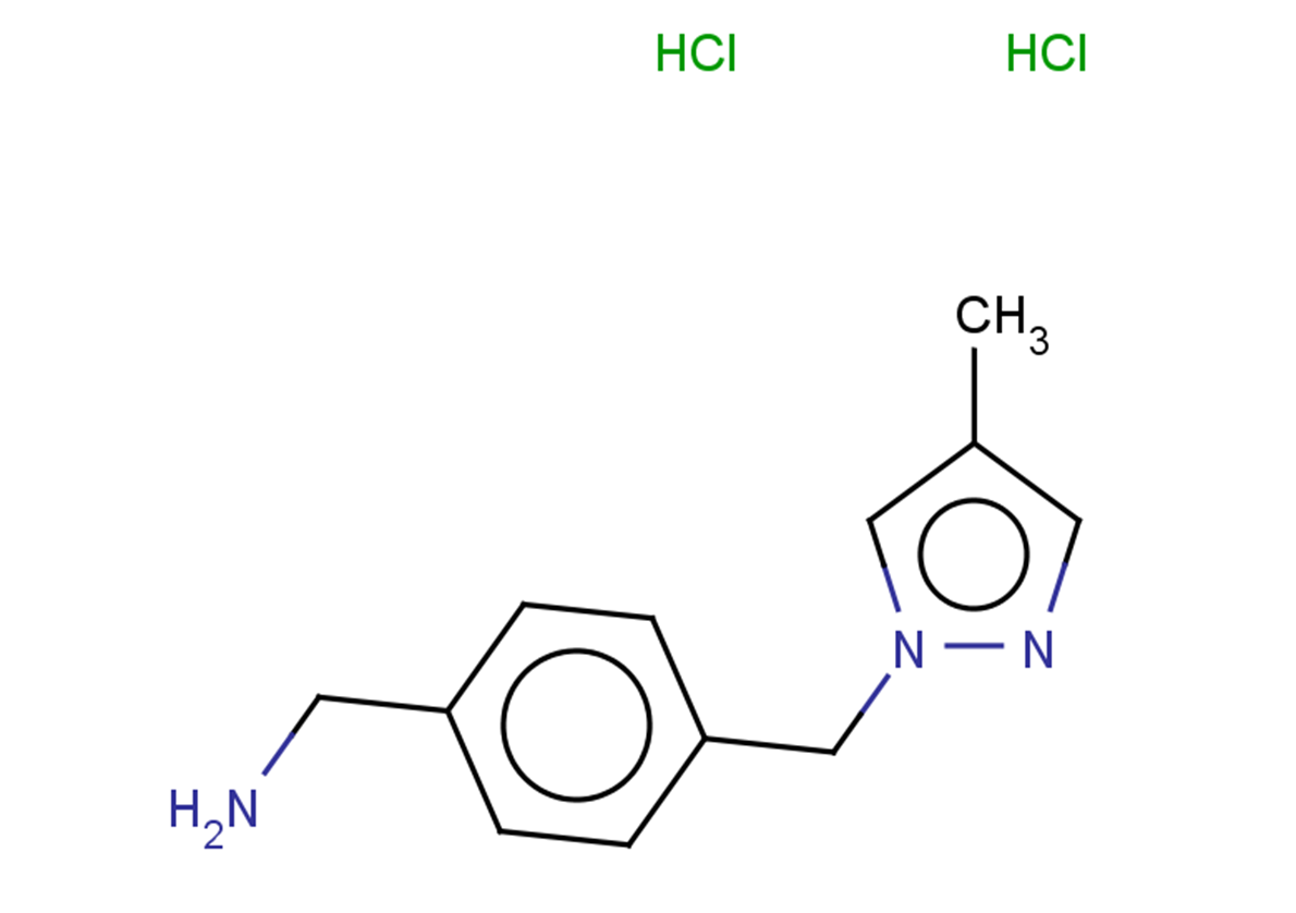 {4-[(4-methyl-1H-pyrazol-1-yl)methyl]phenyl}methanamine dihydrochloride