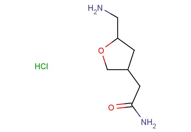2-[5-(aminomethyl)oxolan-3-yl]acetamide hydrochloride, Mixture of diastereomers