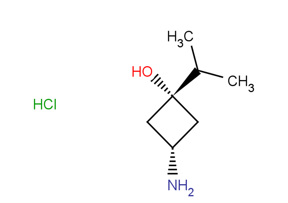 rac-(1s,3s)-3-amino-1-(propan-2-yl)cyclobutan-1-ol hydrochloride, cis
