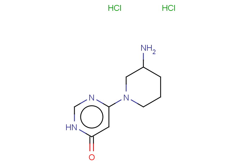 6-(3-aminopiperidin-1-yl)-3,4-dihydropyrimidin-4-one dihydrochloride