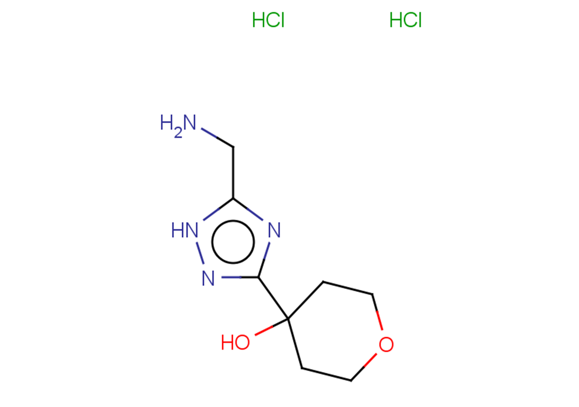4-[5-(aminomethyl)-1H-1,2,4-triazol-3-yl]oxan-4-ol dihydrochloride