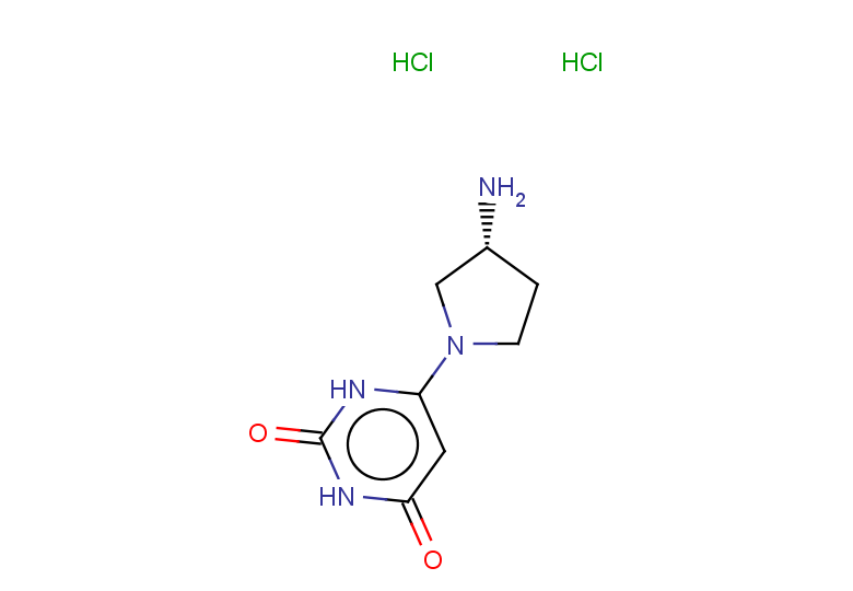 6-[(3R)-3-aminopyrrolidin-1-yl]-1,2,3,4-tetrahydropyrimidine-2,4-dione dihydrochloride
