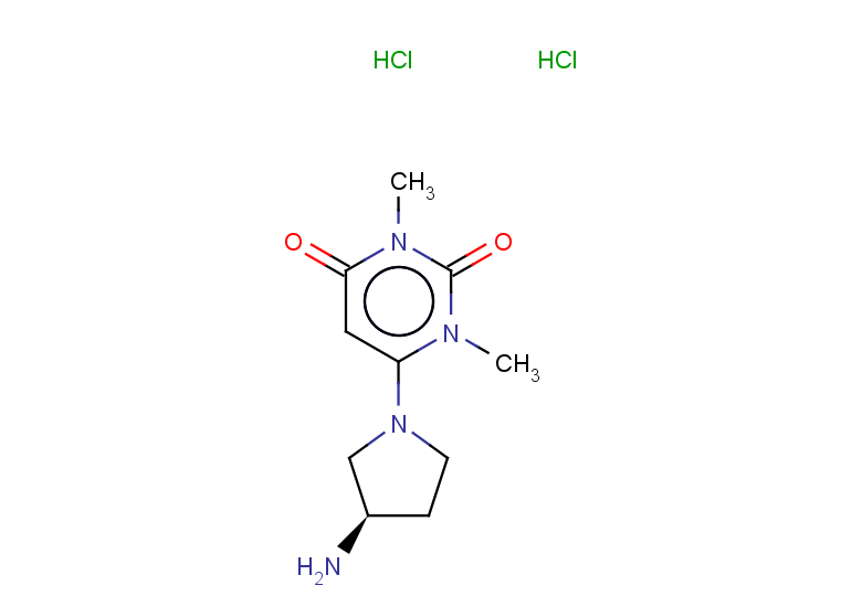 6-[(3R)-3-aminopyrrolidin-1-yl]-1,3-dimethyl-1,2,3,4-tetrahydropyrimidine-2,4-dione dihydrochloride