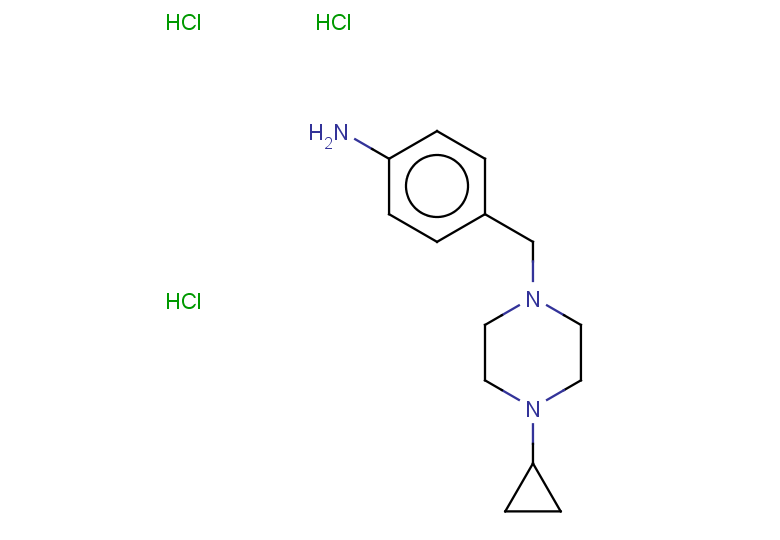 4-[(4-cyclopropylpiperazin-1-yl)methyl]aniline trihydrochloride