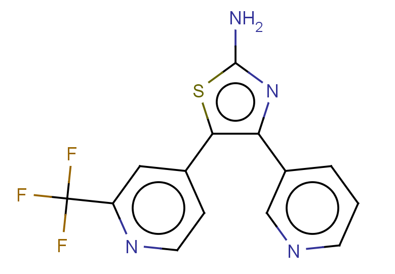 4-(pyridin-3-yl)-5-[2-(trifluoromethyl)pyridin-4-yl]-1,3-thiazol-2-amine