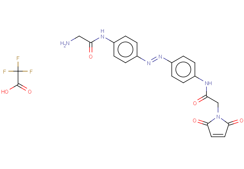 2-amino-N-{4-[(E)-2-{4-[2-(2,5-dioxo-2,5-dihydro-1H-pyrrol-1-yl)acetamido]phenyl}diazen-1-yl]phenyl}acetamide, trifluoroacetic acid