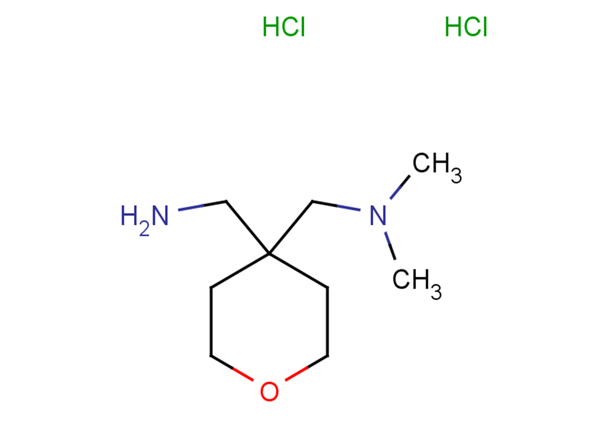 {4-[(dimethylamino)methyl]oxan-4-yl}methanamine dihydrochloride