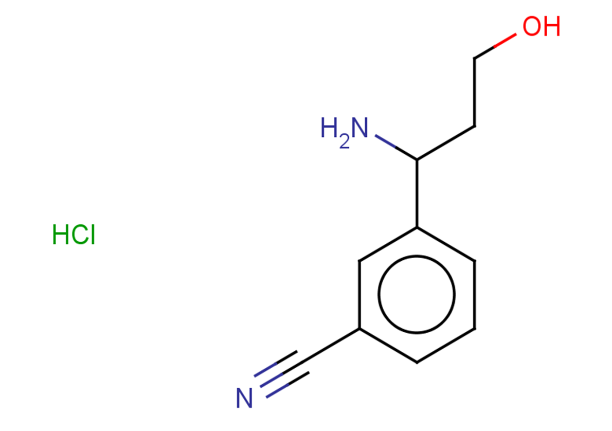 3-(1-amino-3-hydroxypropyl)benzonitrile hydrochloride