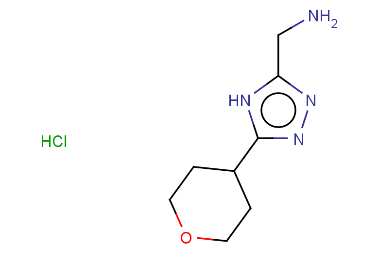 [5-(oxan-4-yl)-4H-1,2,4-triazol-3-yl]methanamine hydrochloride