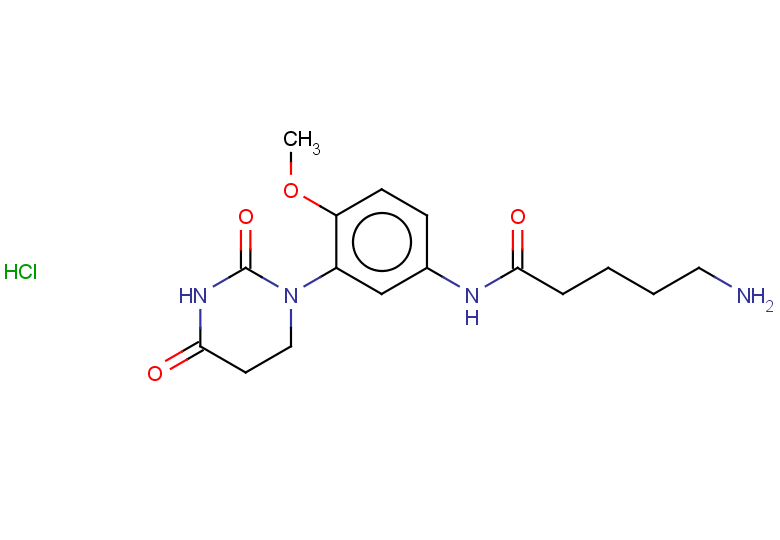 5-amino-N-[3-(2,4-dioxo-1,3-diazinan-1-yl)-4-methoxyphenyl]pentanamide hydrochloride