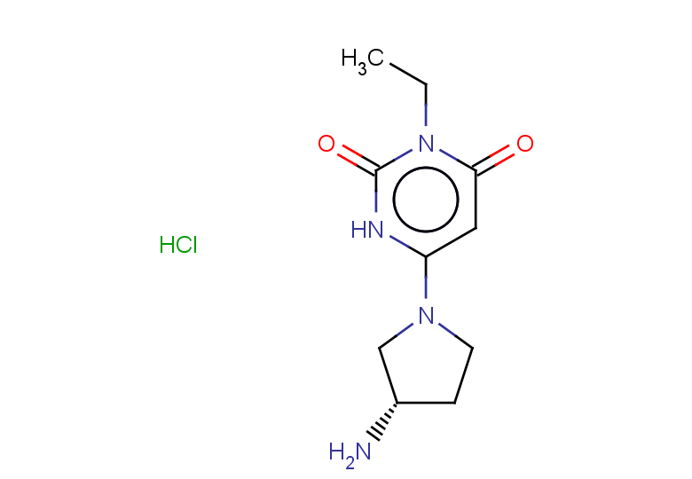 6-[(3S)-3-aminopyrrolidin-1-yl]-3-ethyl-1,2,3,4-tetrahydropyrimidine-2,4-dione hydrochloride