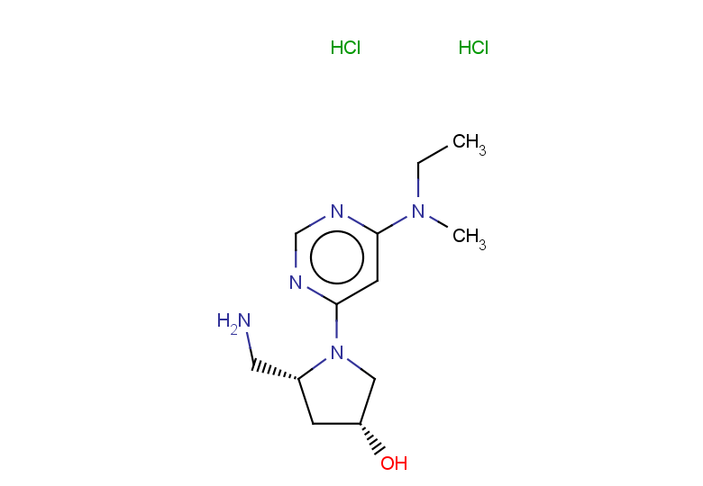 (3R,5R)-5-(aminomethyl)-1-{6-[ethyl(methyl)amino]pyrimidin-4-yl}pyrrolidin-3-ol dihydrochloride
