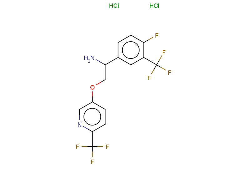 1-[4-fluoro-3-(trifluoromethyl)phenyl]-2-{[6-(trifluoromethyl)pyridin-3-yl]oxy}ethan-1-amine dihydrochloride