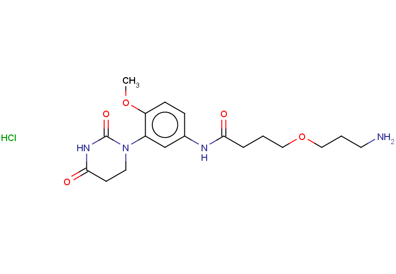 4-(3-aminopropoxy)-N-[3-(2,4-dioxo-1,3-diazinan-1-yl)-4-methoxyphenyl]butanamide hydrochloride