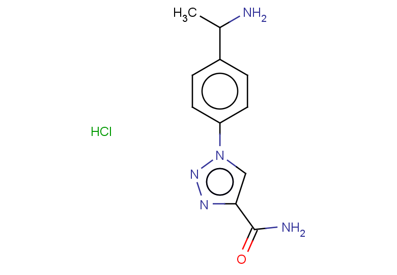1-[4-(1-aminoethyl)phenyl]-1H-1,2,3-triazole-4-carboxamide hydrochloride