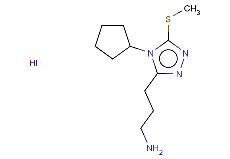 3-[4-cyclopentyl-5-(methylsulfanyl)-4H-1,2,4-triazol-3-yl]propan-1-amine hydroiodide