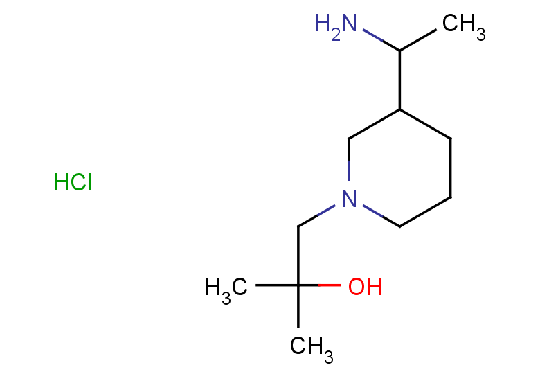 1-[3-(1-aminoethyl)piperidin-1-yl]-2-methylpropan-2-ol hydrochloride