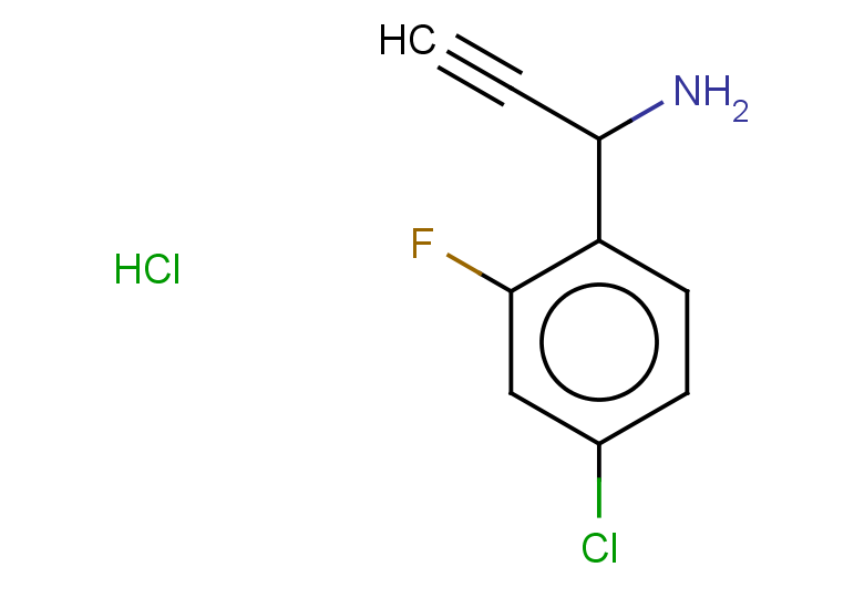 1-(4-chloro-2-fluorophenyl)prop-2-yn-1-amine hydrochloride