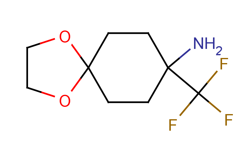 8-(trifluoromethyl)-1,4-dioxaspiro[4.5]decan-8-amine