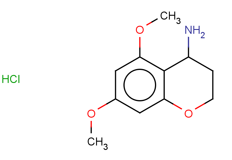 5,7-dimethoxy-3,4-dihydro-2H-1-benzopyran-4-amine hydrochloride