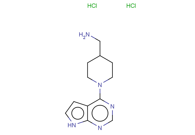 (1-{7H-pyrrolo[2,3-d]pyrimidin-4-yl}piperidin-4-yl)methanamine dihydrochloride