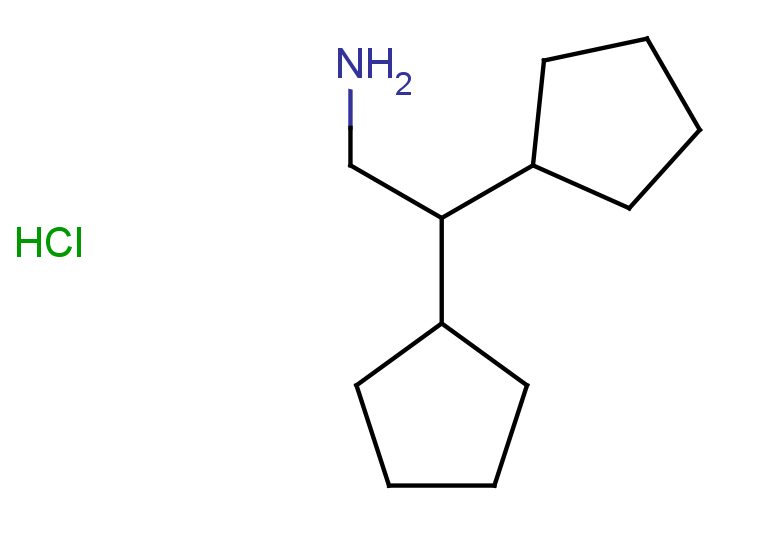 2,2-dicyclopentylethan-1-amine hydrochloride
