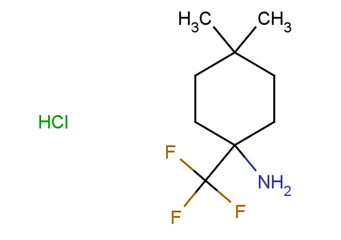 4,4-dimethyl-1-(trifluoromethyl)cyclohexan-1-amine hydrochloride