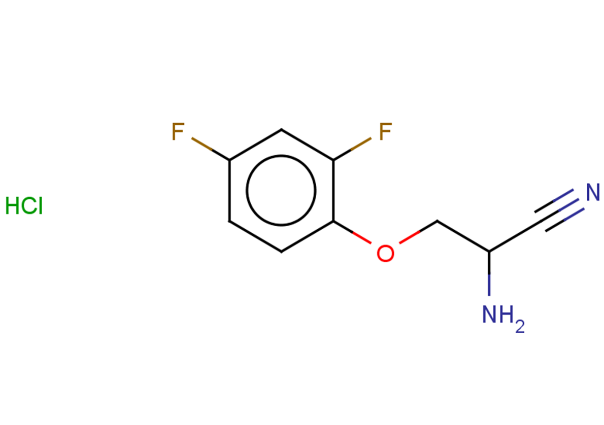 2-amino-3-(2,4-difluorophenoxy)propanenitrile hydrochloride