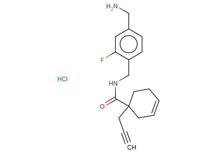 N-{[4-(aminomethyl)-2-fluorophenyl]methyl}-1-(prop-2-yn-1-yl)cyclohex-3-ene-1-carboxamide hydrochloride