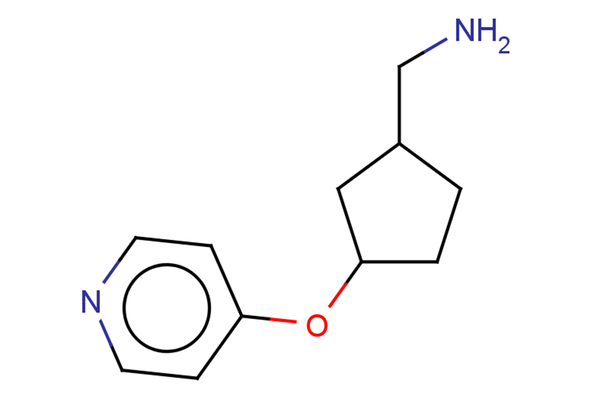 1-[3-(pyridin-4-yloxy)cyclopentyl]methanamine