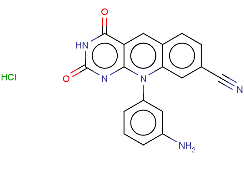 10-(3-aminophenyl)-2,4-dioxo-2H,3H,4H,10H-pyrimido[4,5-b]quinoline-8-carbonitrile hydrochloride