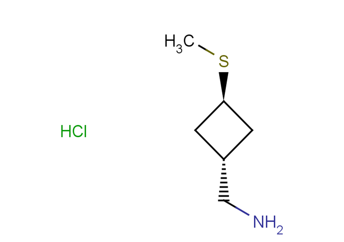 1-[(1r,3r)-3-(methylsulfanyl)cyclobutyl]methanamine hydrochloride, trans