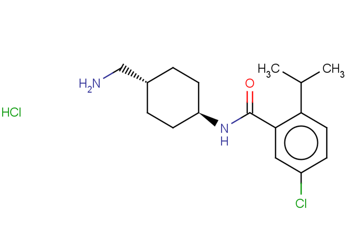 5-chloro-2-(propan-2-yl)-N-[(1r,4r)-4-(aminomethyl)cyclohexyl]benzamide hydrochloride, trans
