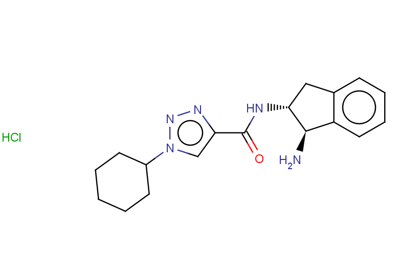 N-[(1R,2R)-1-amino-2,3-dihydro-1H-inden-2-yl]-1-cyclohexyl-1H-1,2,3-triazole-4-carboxamide hydrochloride