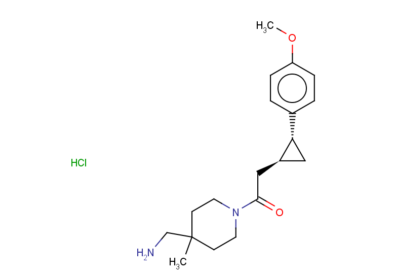 rac-1-[4-(aminomethyl)-4-methylpiperidin-1-yl]-2-[(1R,2S)-2-(4-methoxyphenyl)cyclopropyl]ethan-1-one hydrochloride, trans