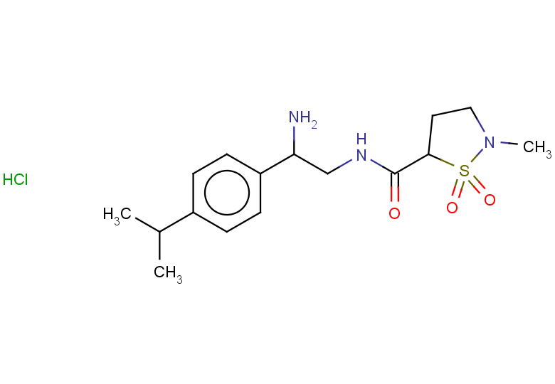 N-{2-amino-2-[4-(propan-2-yl)phenyl]ethyl}-2-methyl-1,1-dioxo-1lambda6,2-thiazolidine-5-carboxamide hydrochloride