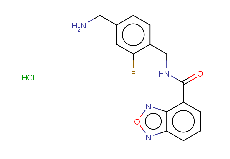 N-{[4-(aminomethyl)-2-fluorophenyl]methyl}-2,1,3-benzoxadiazole-4-carboxamide hydrochloride