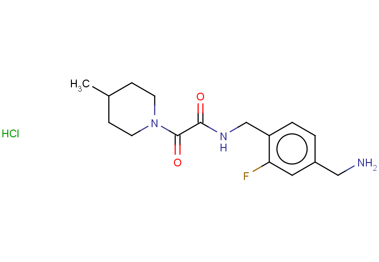N-{[4-(aminomethyl)-2-fluorophenyl]methyl}-2-(4-methylpiperidin-1-yl)-2-oxoacetamide hydrochloride