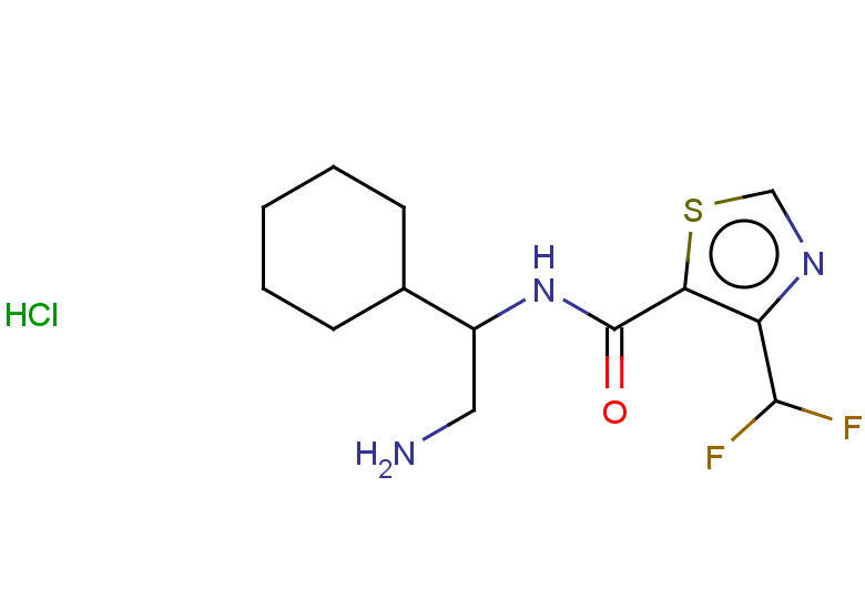 N-(2-amino-1-cyclohexylethyl)-4-(difluoromethyl)-1,3-thiazole-5-carboxamide hydrochloride