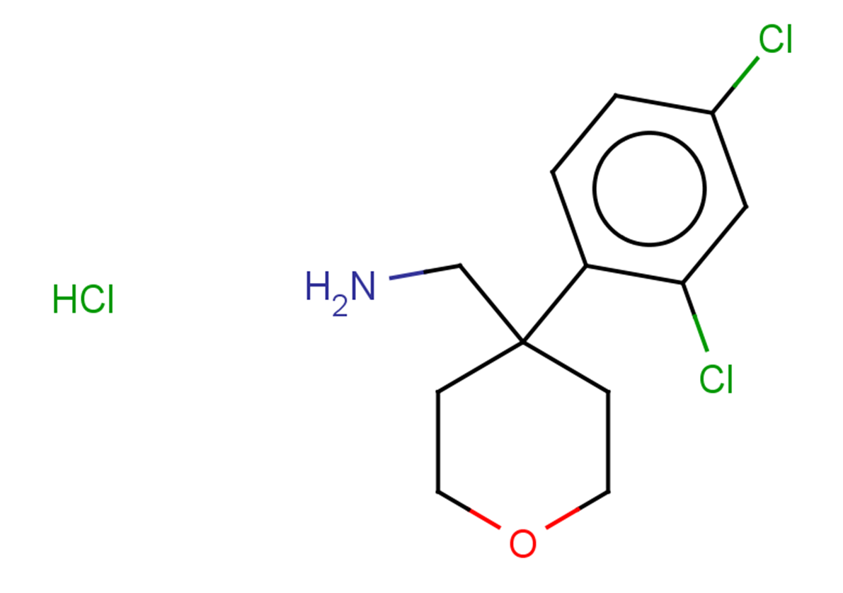 1-[4-(2,4-dichlorophenyl)oxan-4-yl]methanamine hydrochloride