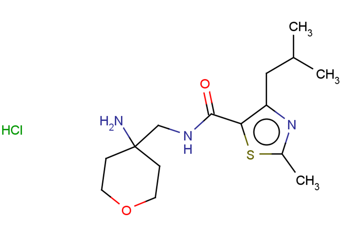 N-[(4-aminooxan-4-yl)methyl]-2-methyl-4-(2-methylpropyl)-1,3-thiazole-5-carboxamide hydrochloride
