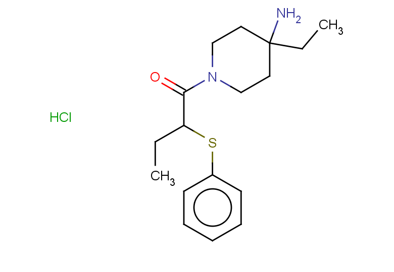 1-(4-amino-4-ethylpiperidin-1-yl)-2-(phenylsulfanyl)butan-1-one hydrochloride