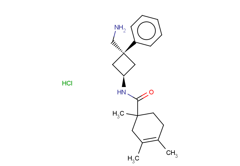 rac-1,3,4-trimethyl-N-[(1r,3r)-3-(aminomethyl)-3-phenylcyclobutyl]cyclohex-3-ene-1-carboxamide hydrochloride, cis