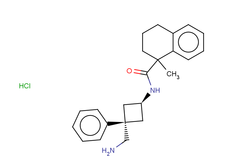 1-methyl-N-[(1r,3r)-3-(aminomethyl)-3-phenylcyclobutyl]-1,2,3,4-tetrahydronaphthalene-1-carboxamide hydrochloride, cis