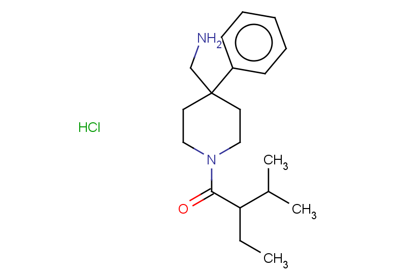 1-[4-(aminomethyl)-4-phenylpiperidin-1-yl]-2-ethyl-3-methylbutan-1-one hydrochloride