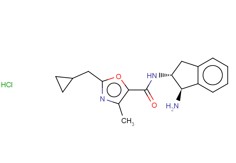 N-[(1R,2R)-1-amino-2,3-dihydro-1H-inden-2-yl]-2-(cyclopropylmethyl)-4-methyl-1,3-oxazole-5-carboxamide hydrochloride
