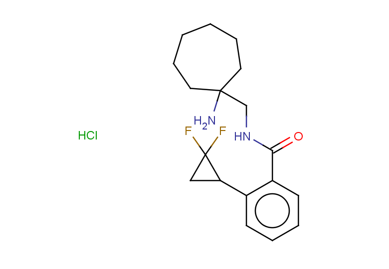 N-[(1-aminocycloheptyl)methyl]-2-(2,2-difluorocyclopropyl)benzamide hydrochloride