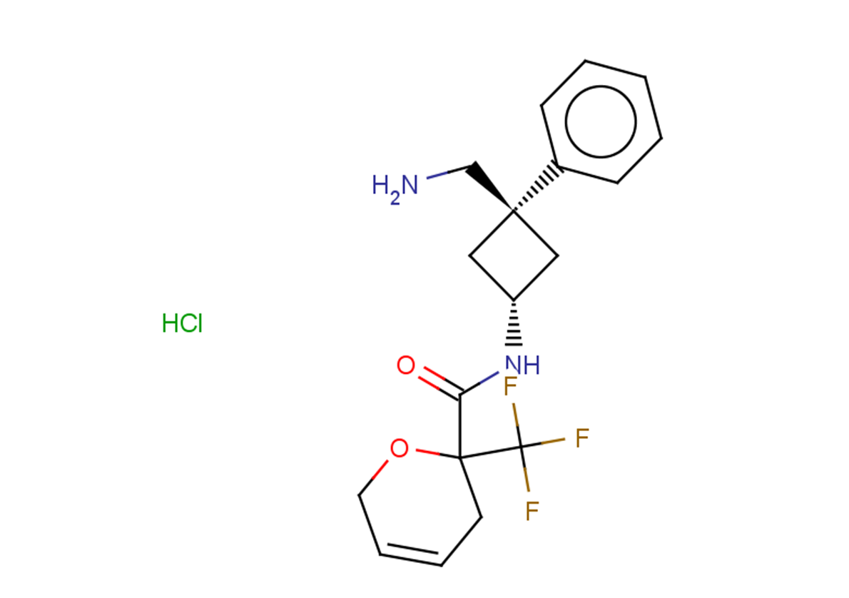 rac-N-[(1r,3r)-3-(aminomethyl)-3-phenylcyclobutyl]-2-(trifluoromethyl)-3,6-dihydro-2H-pyran-2-carboxamide hydrochloride